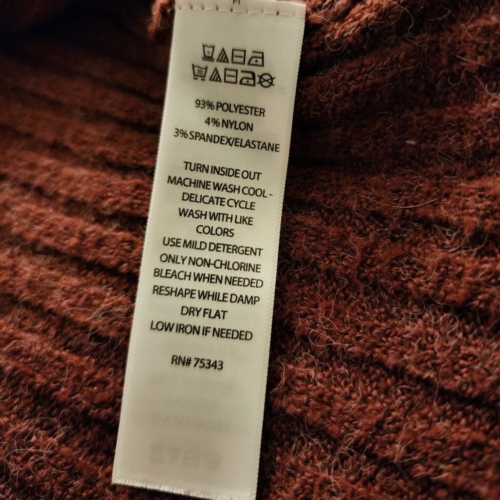 William Rast Burgundy Ribbed Sweater - Picture 5 of 5